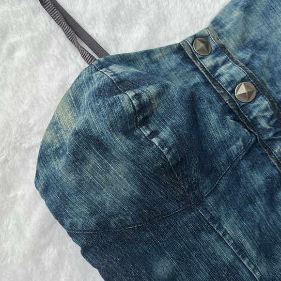 Apple Bottoms Blue Denim Mini Dress - Picture 4 of 13